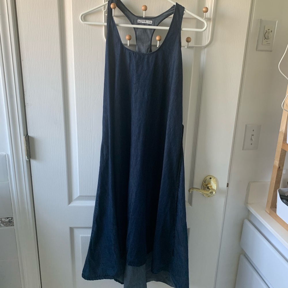 Gap denim tencel high-low summer dress